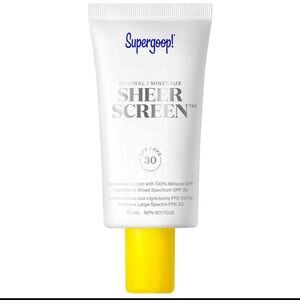 Supergoop! Sheer Screen Mineral SPF 30 - White & Yellow Tube